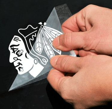 Chicago Blackhawks 4X4 White Perfect Cut Decal By Wincraft
