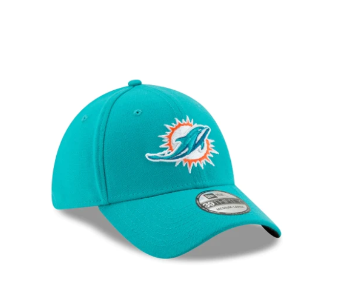Men's Miami Dolphins New Era Aqua Team Classic 39THIRTY Flex Hat