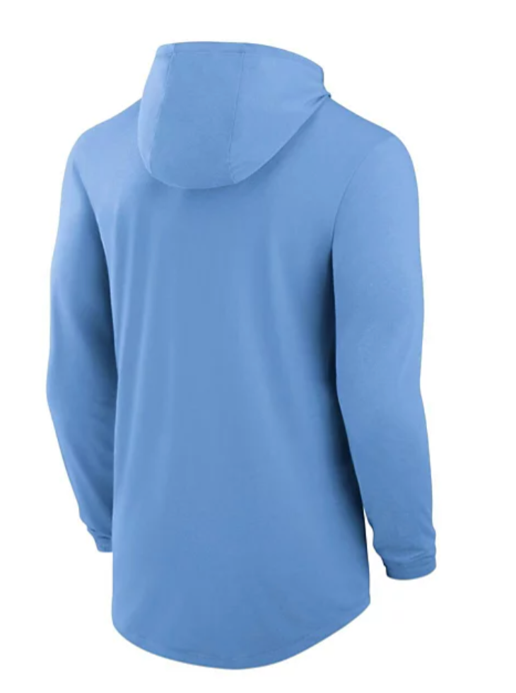 Men's North Carolina Tar Heels Jumpman Valor Blue Nike Long Sleeve Hooded Tee