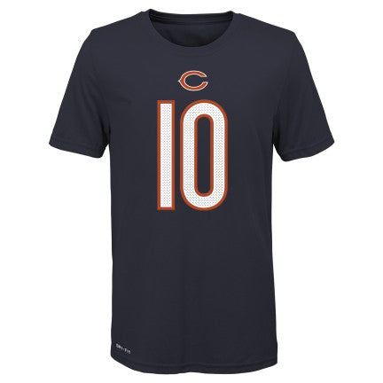 Youth Chicago Bears Mitchell Trubisky Nike Navy Player Pride Name & Number Performance T-Shirt