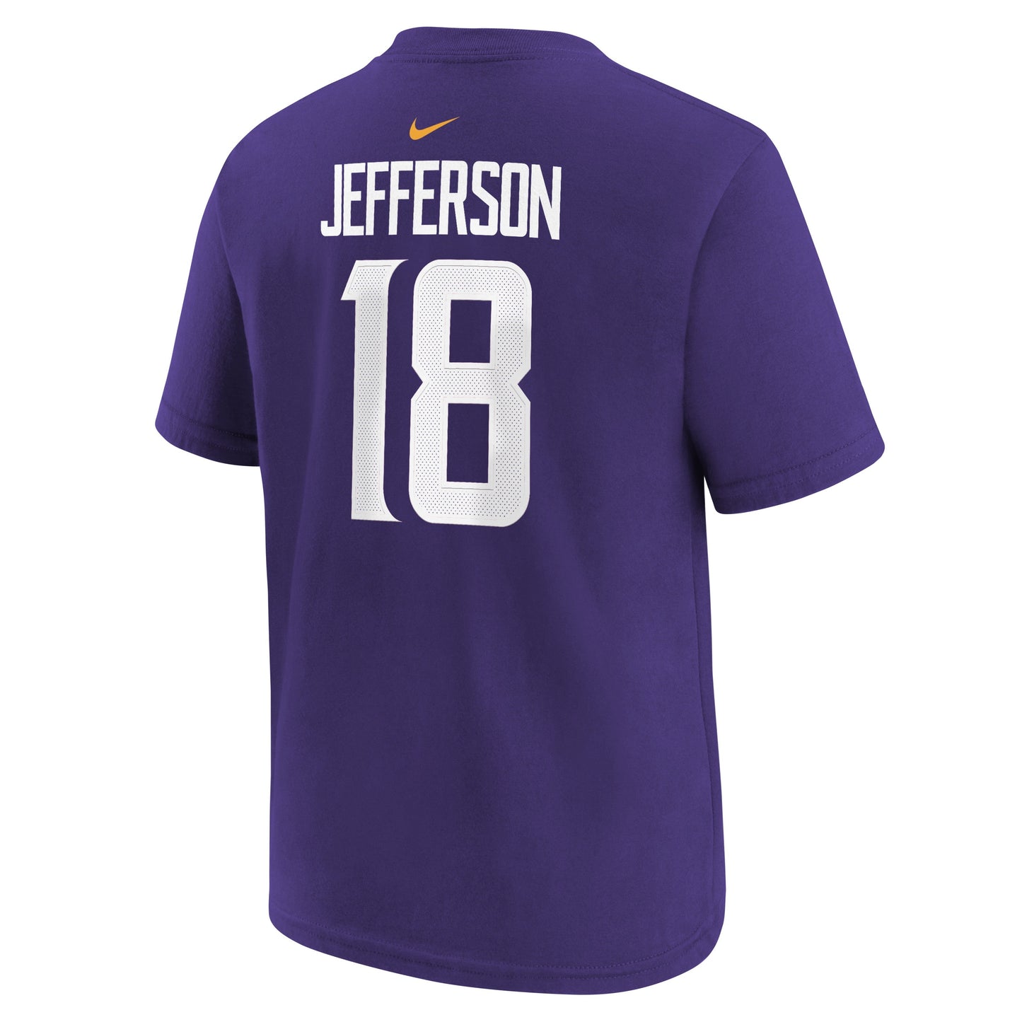 Youth Justin Jefferson Minnesota Vikings Nike Purple FUSE Name & Number T-Shirt