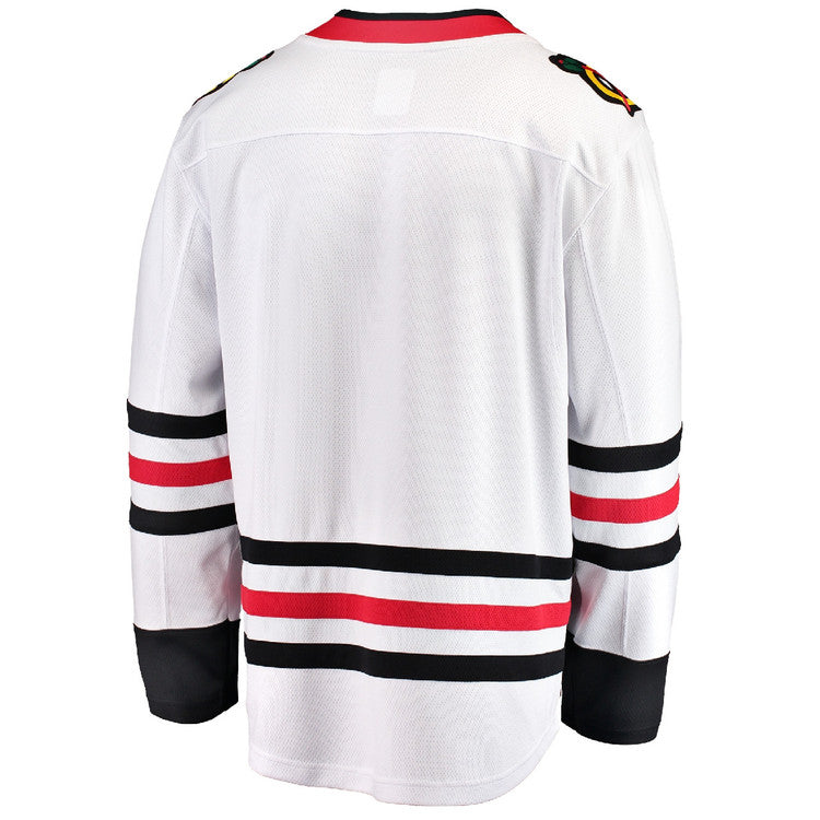 Men's Chicago Blackhawks Fanatics White Blank Breakaway Road Jersey