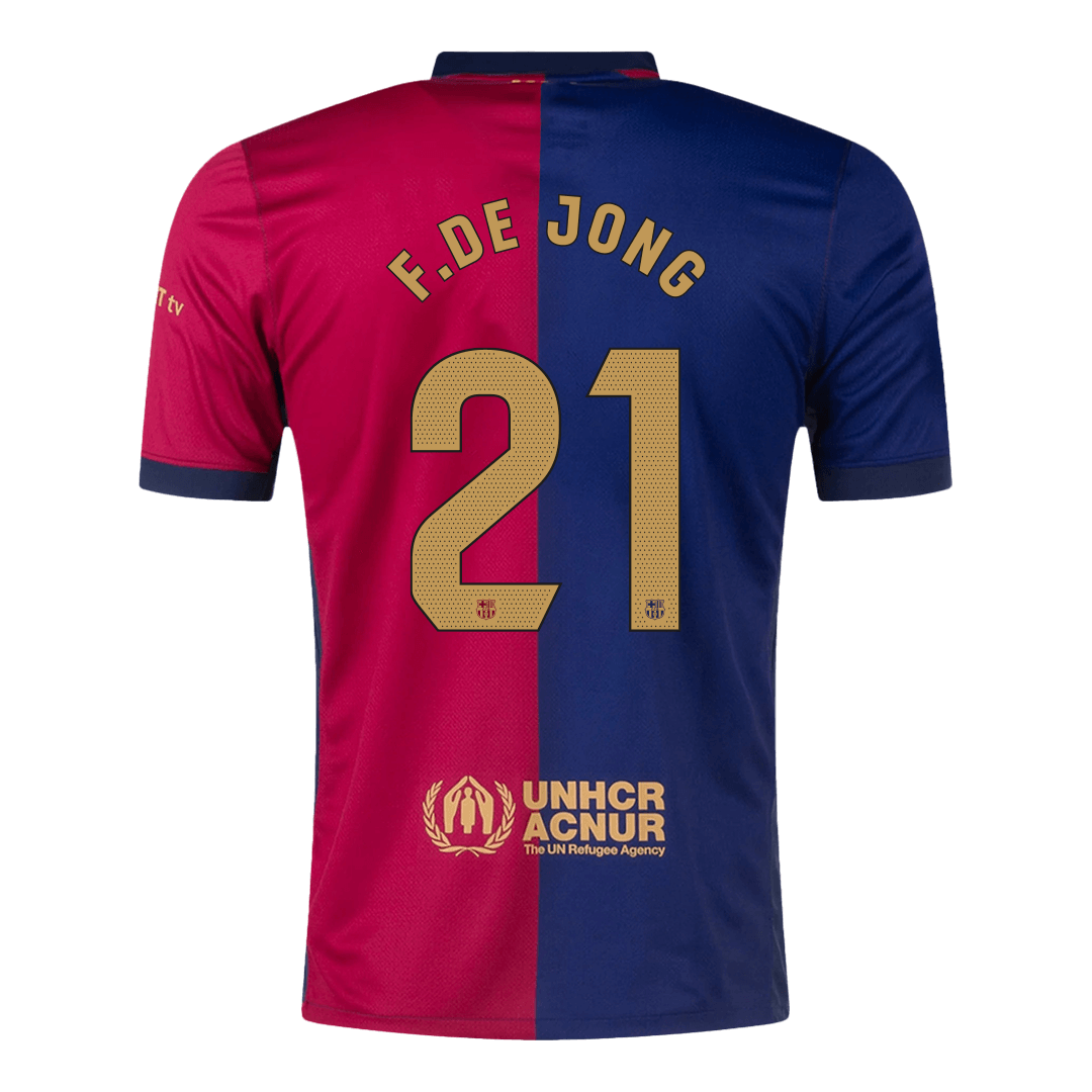 F.DE JONG #21 Barcelona Home Football Shirt 2024/25