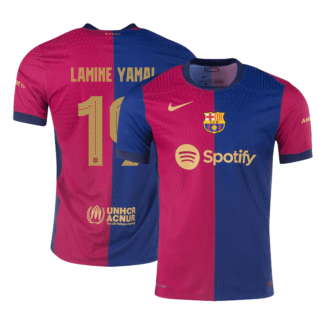Player Version LAMINE YAMAL #19 Barcelona Home Football Shirt 2024/25 - UCL