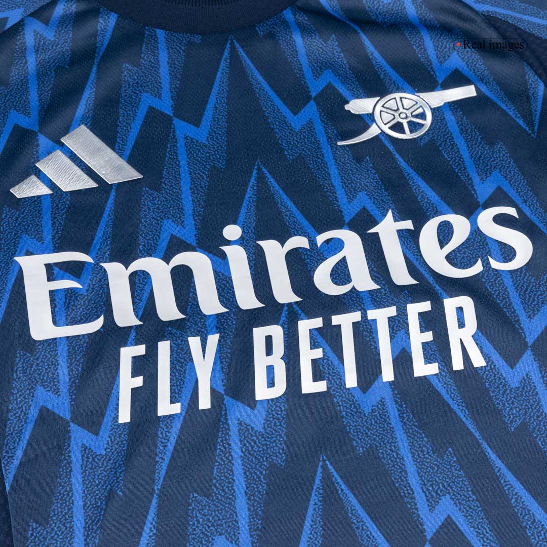 ØDEGAARD #8 Player Version Arsenal Away Football Shirt 2025/26 Blue