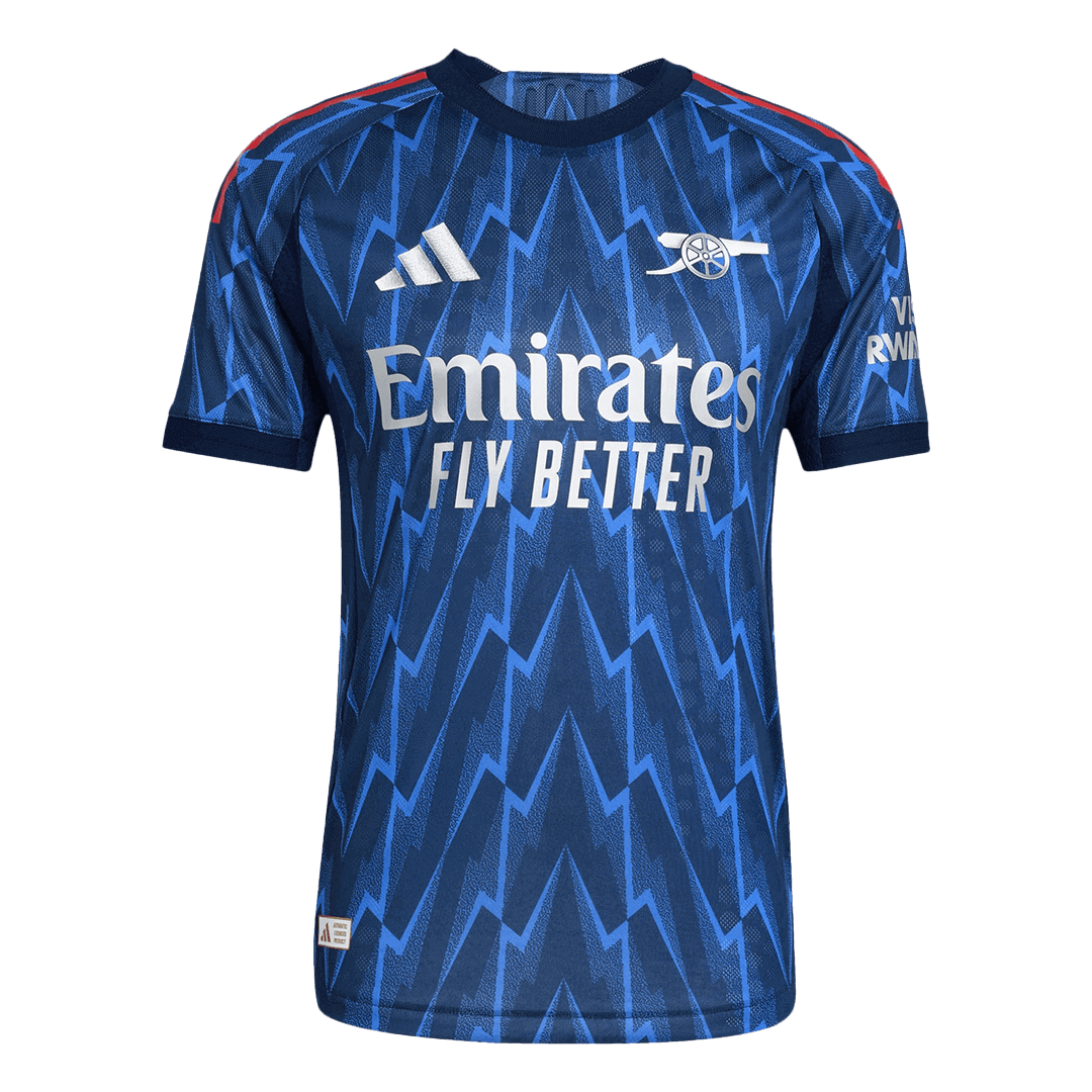 RICE #41 Player Version Arsenal Away Football Shirt 2025/26 Blue
