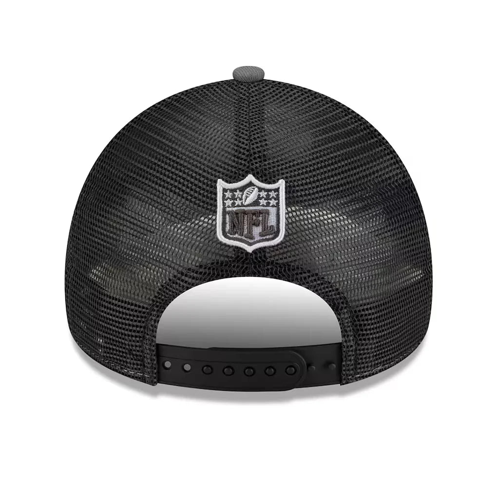 Men's New England Patriots New Era Charcoal Super Bowl LX 9FORTY A-Frame Trucker Adjustable Hat