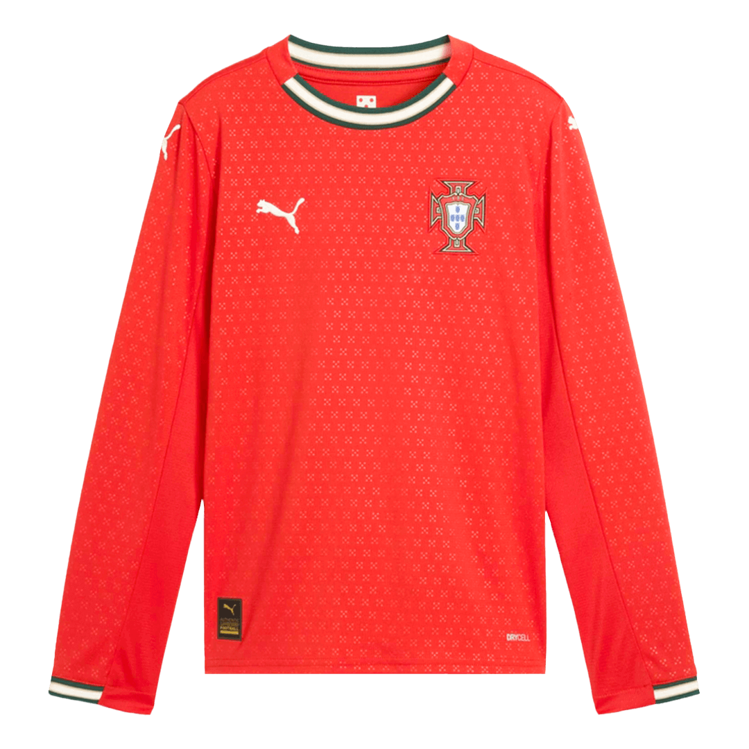 Portugal Home Long Sleeve Football Shirt 2025 Red