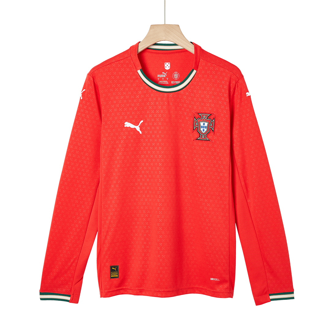RONALDO #7 Portugal Home Long Sleeve Football Shirt 2025 Red