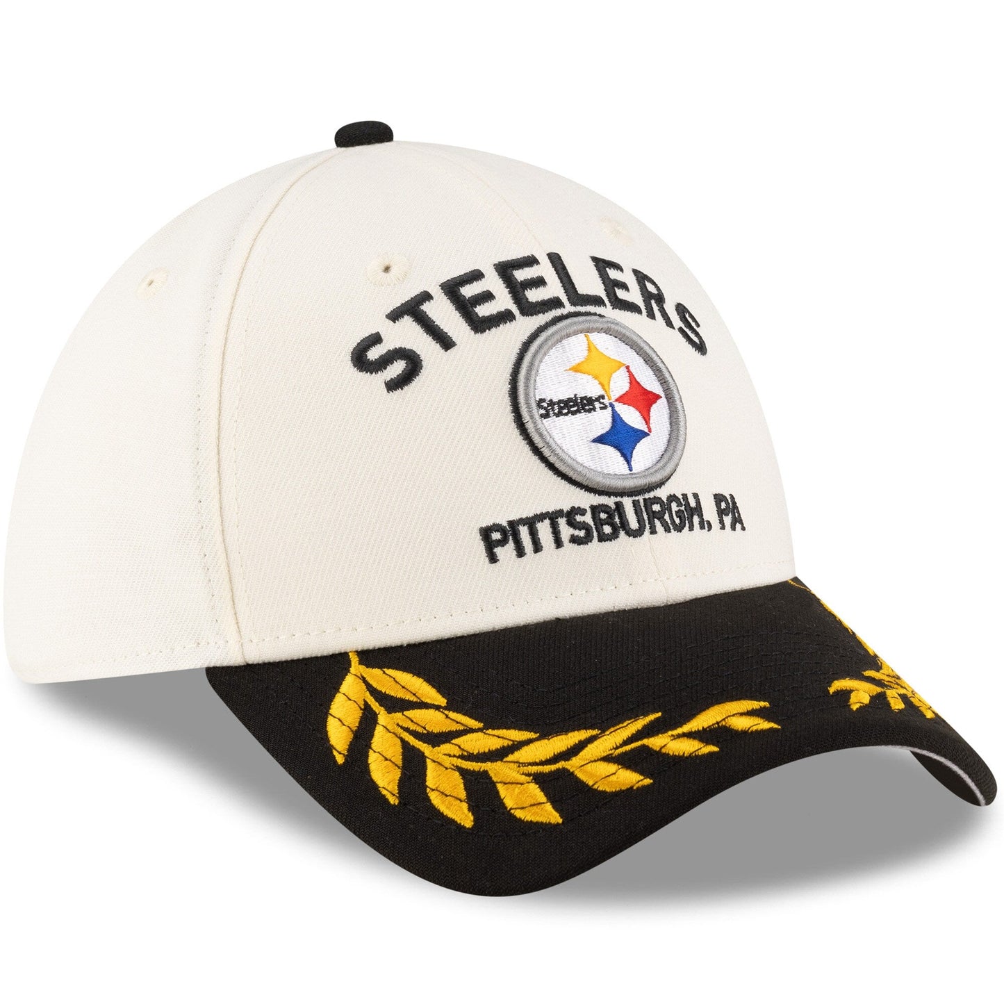 Men's Pittsburgh Steelers New Era 2025 NFL Draft Chrome 39THIRTY Flex Fit Hat
