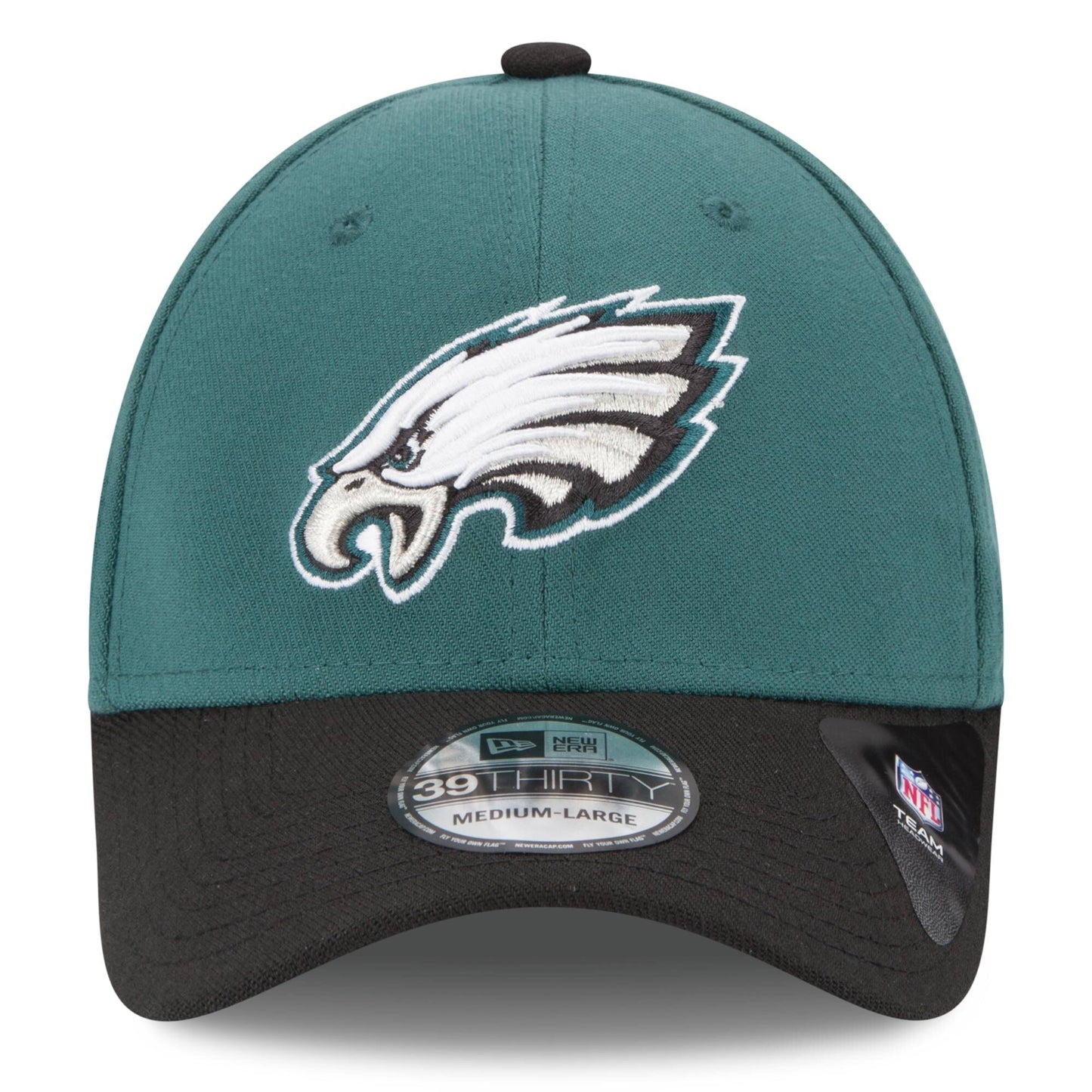 Men's Philadelphia Eagles New Era Midnight Green/Black 39THIRTY Team Classic Flex Hat