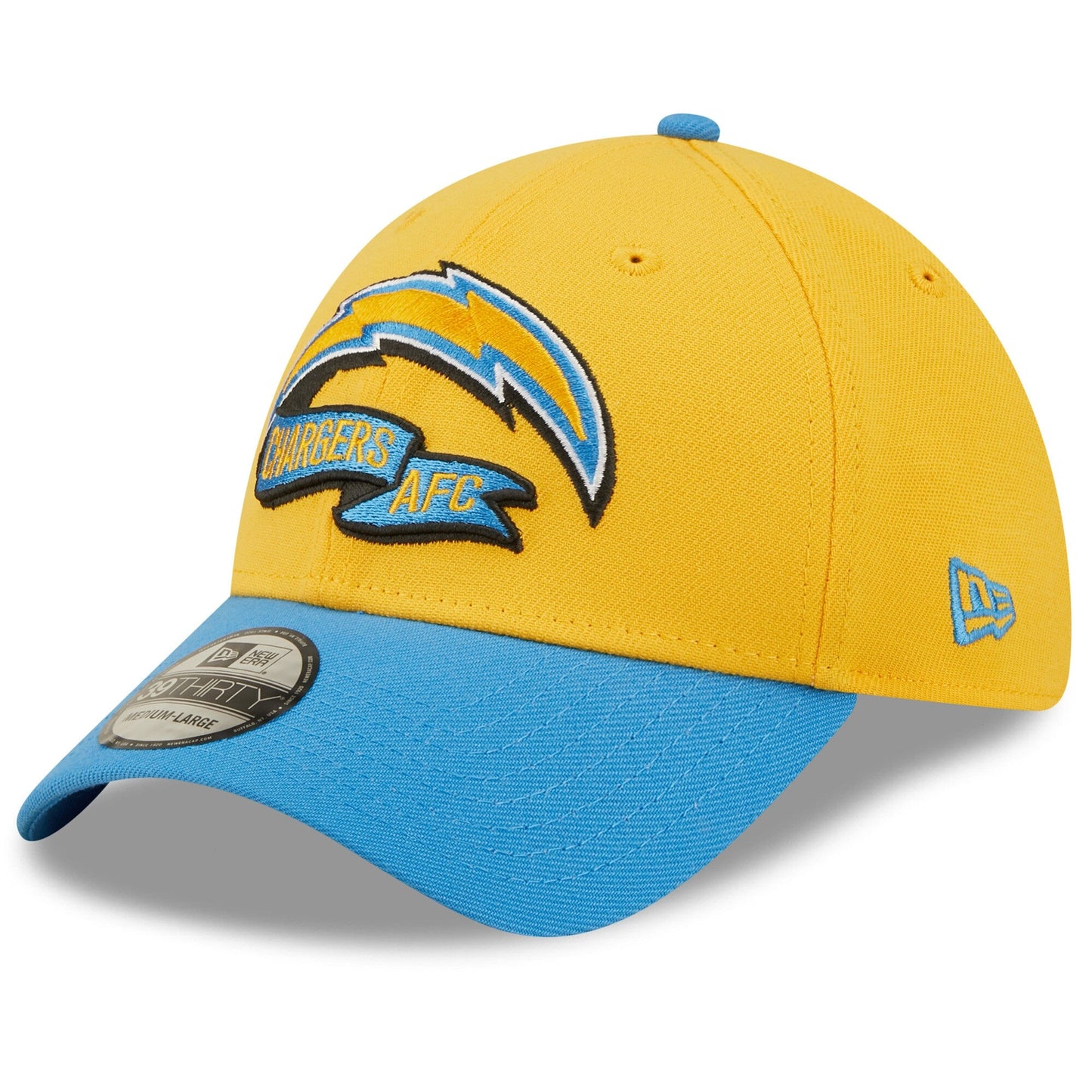 Men's Los Angeles Chargers New Era Yellow/Blue 2022 Sideline 39THIRTY Flex Hat