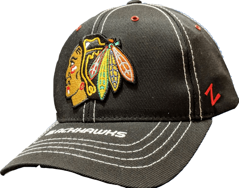 ZHats NHL Chicago Blackhawks Goal Line Adjustable Hat