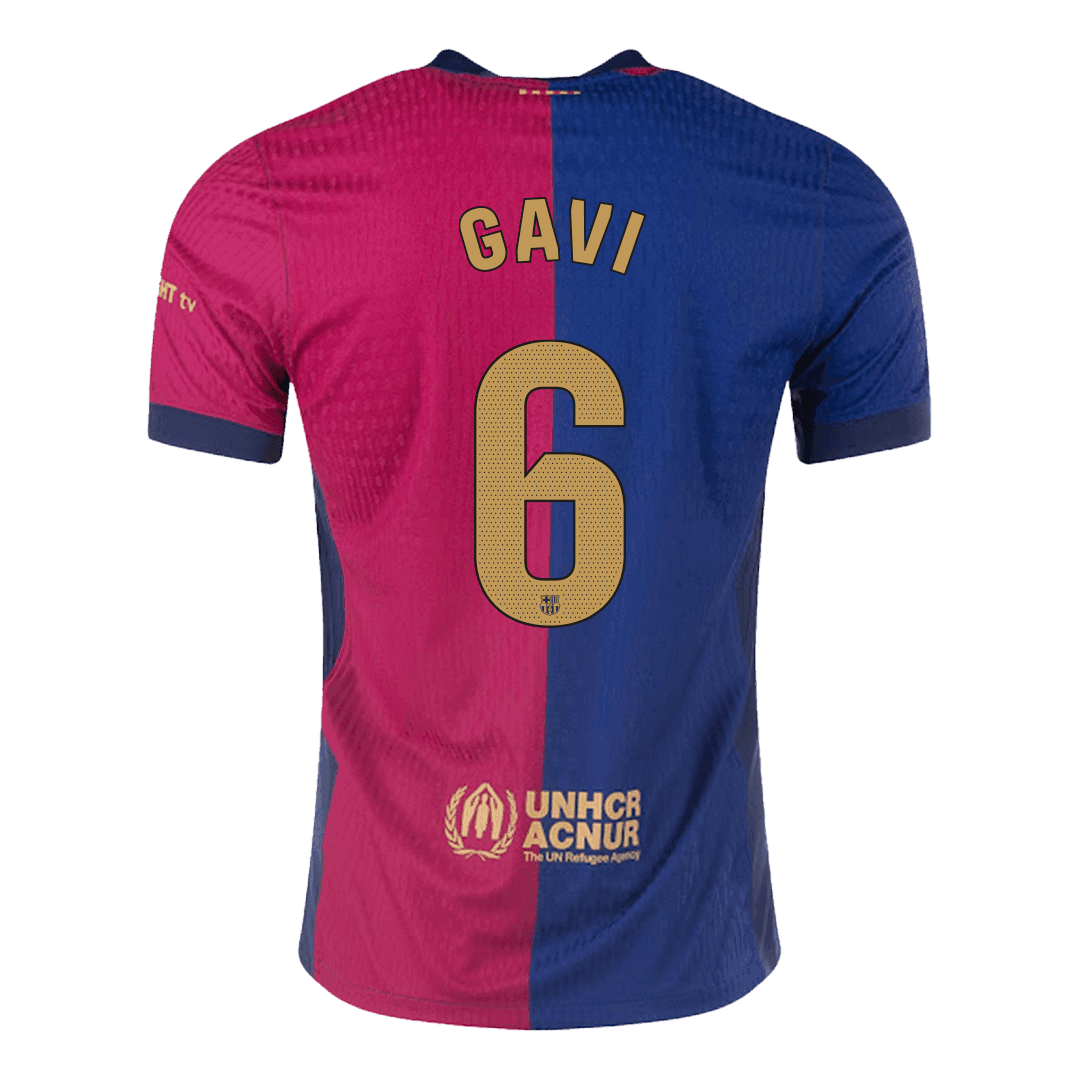 Player Version GAVI #6 Barcelona Home Football Shirt 2024/25