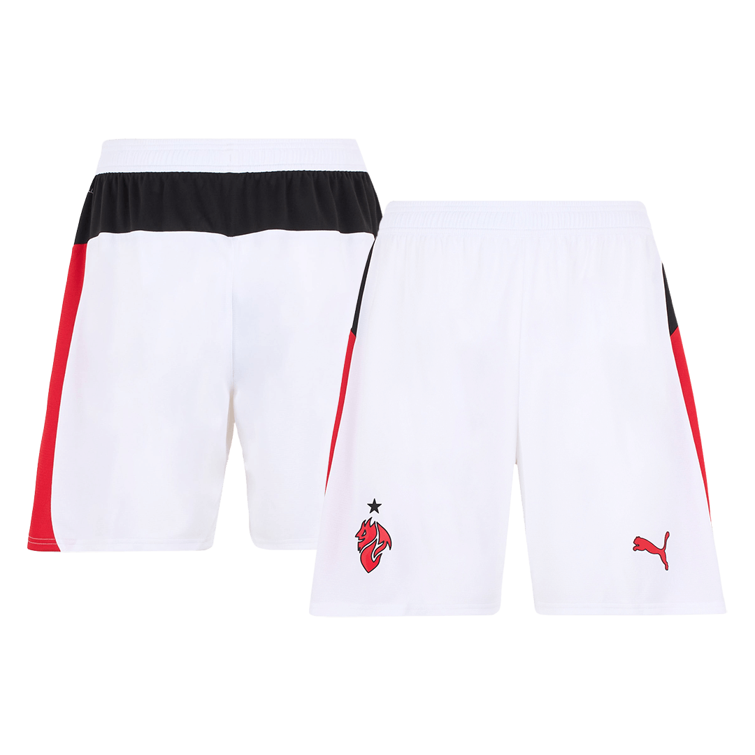 AC Milan Away Football Shirt Kit(Jersey+Shorts) 2025/26 White