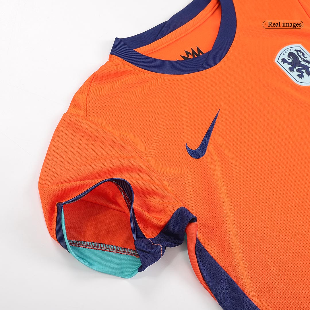 Kid's Netherlands Home Football Shirt Kit(Jersey+Shorts) Euro 2024