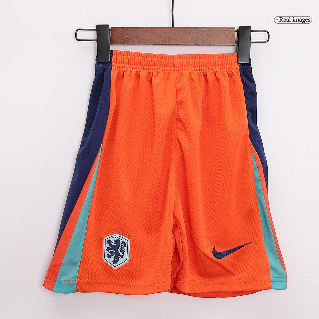 Kid's Netherlands Home Football Shirt Kit(Jersey+Shorts) Euro 2024