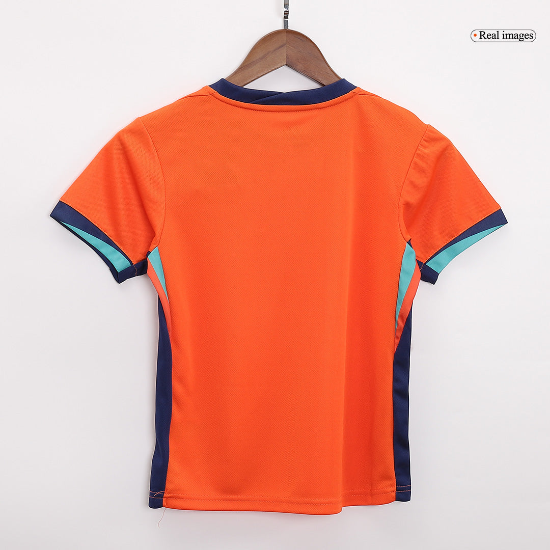 Kid's Netherlands Home Football Shirt Kit(Jersey+Shorts) Euro 2024
