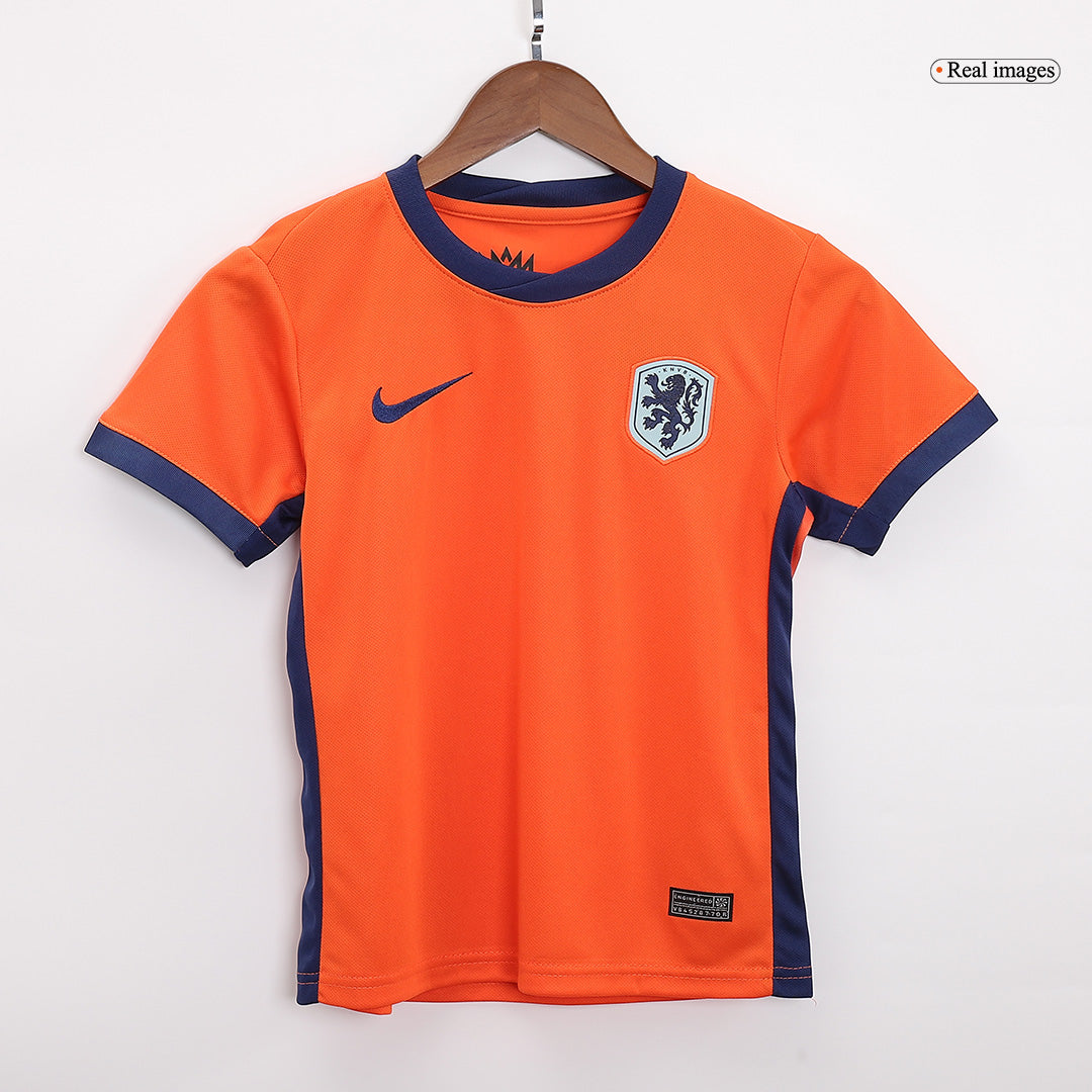 Kid's Netherlands Home Football Shirt Kit(Jersey+Shorts) Euro 2024