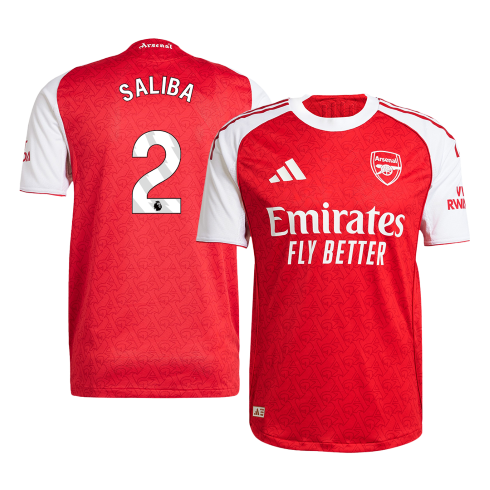 Player Version SALIBA #2 Arsenal Home Football Shirt 2025/26