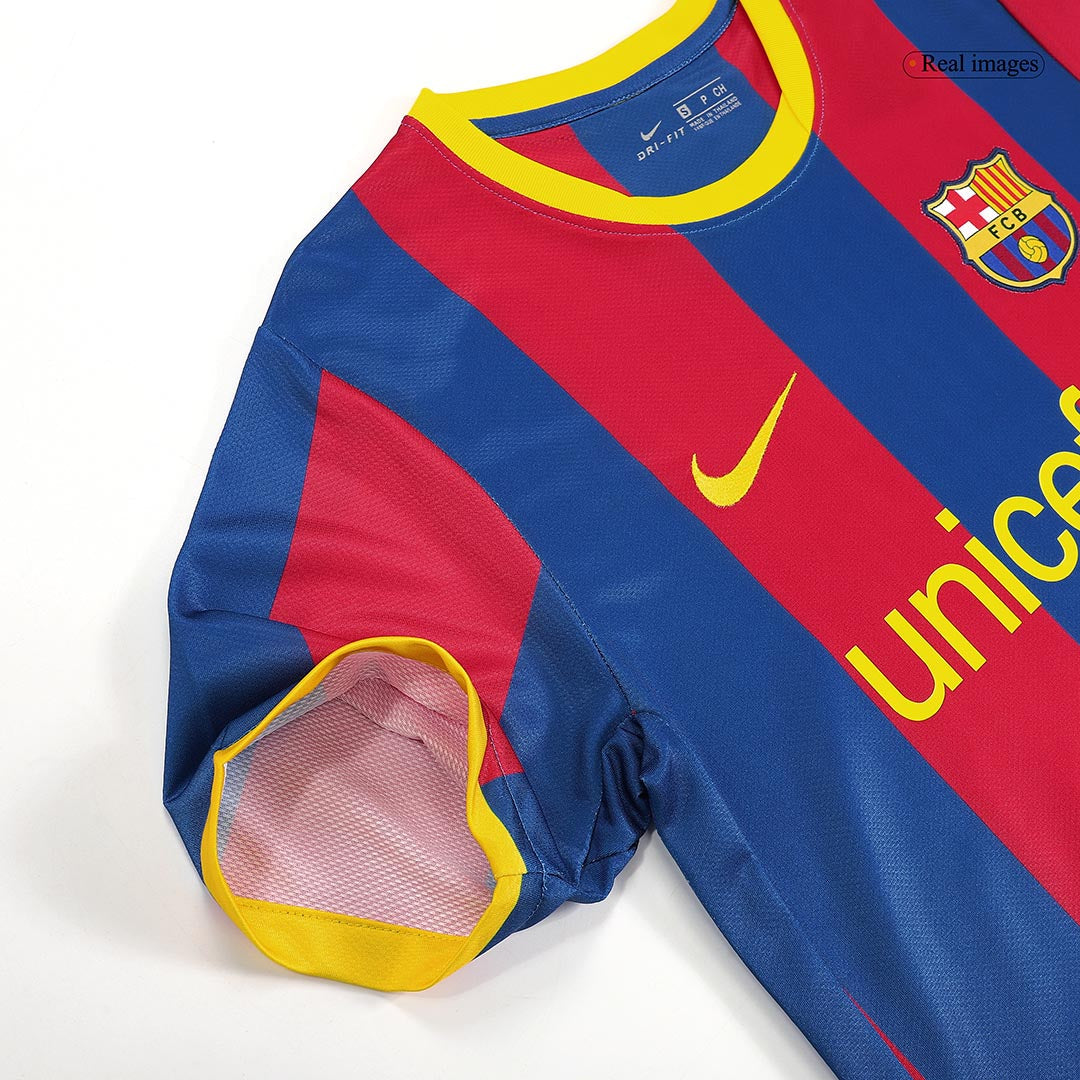 Retro XAVI #6 2010/11 Barcelona Home Football Shirt