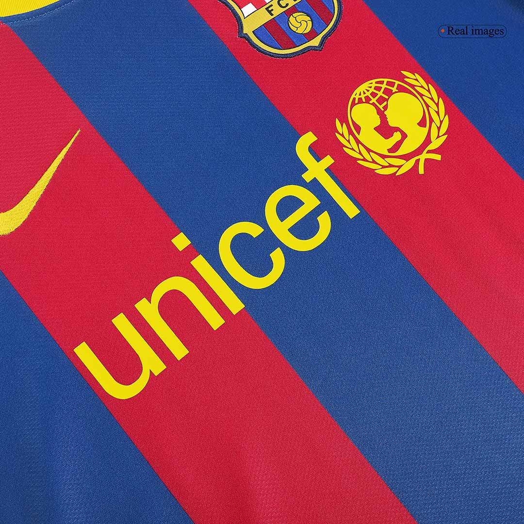 Retro XAVI #6 2010/11 Barcelona Home Football Shirt