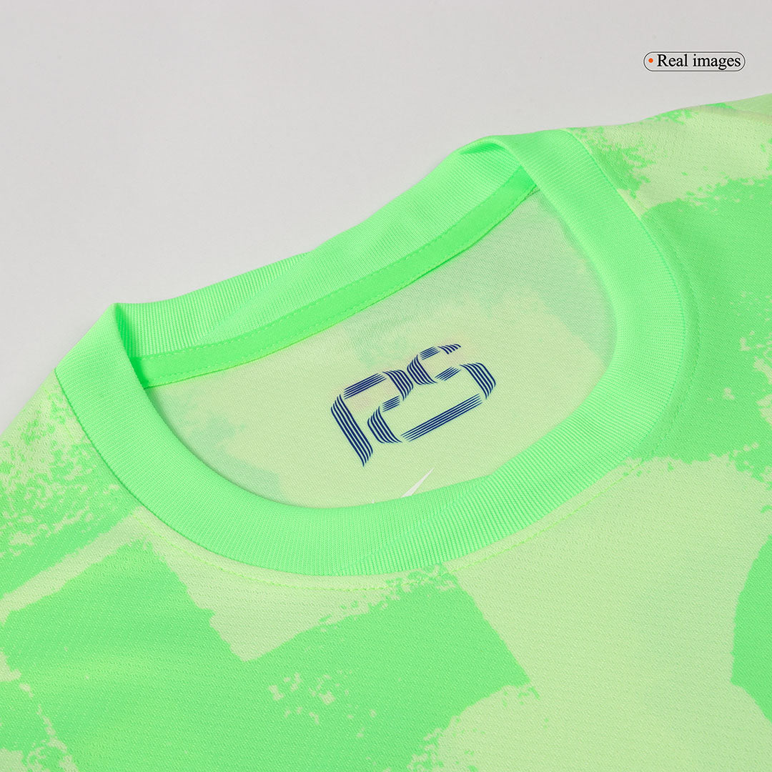 Barcelona Third Away Football Shirt Green - UCL (Spotify Logo Without Text)