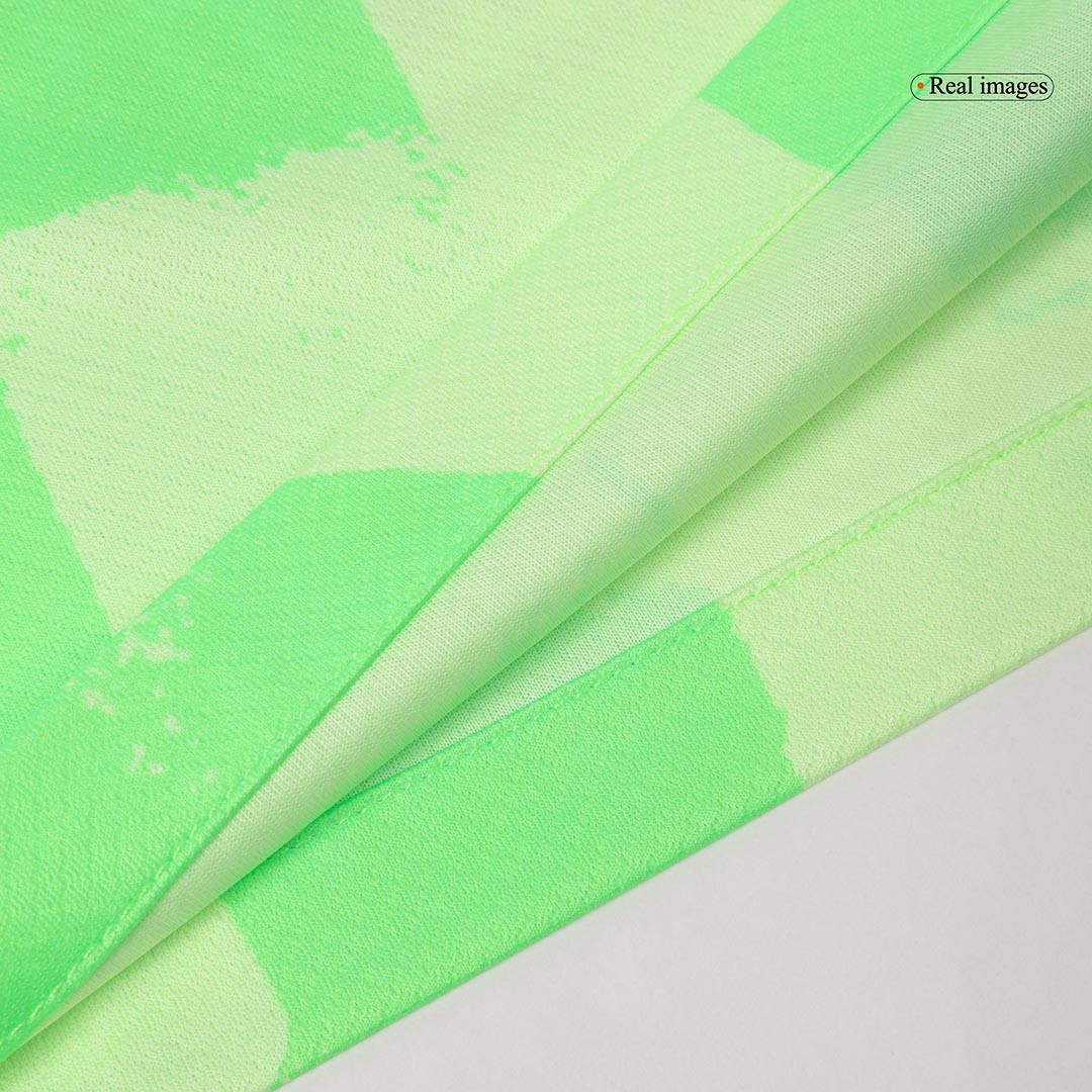 Barcelona Third Away Football Shirt Green - UCL (Spotify Logo Without Text)