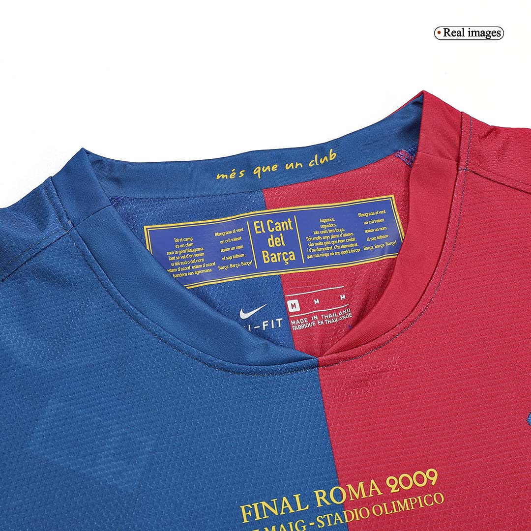 Retro 2008/09 Barcelona Home Long Sleeve Football Shirt - UCL Final