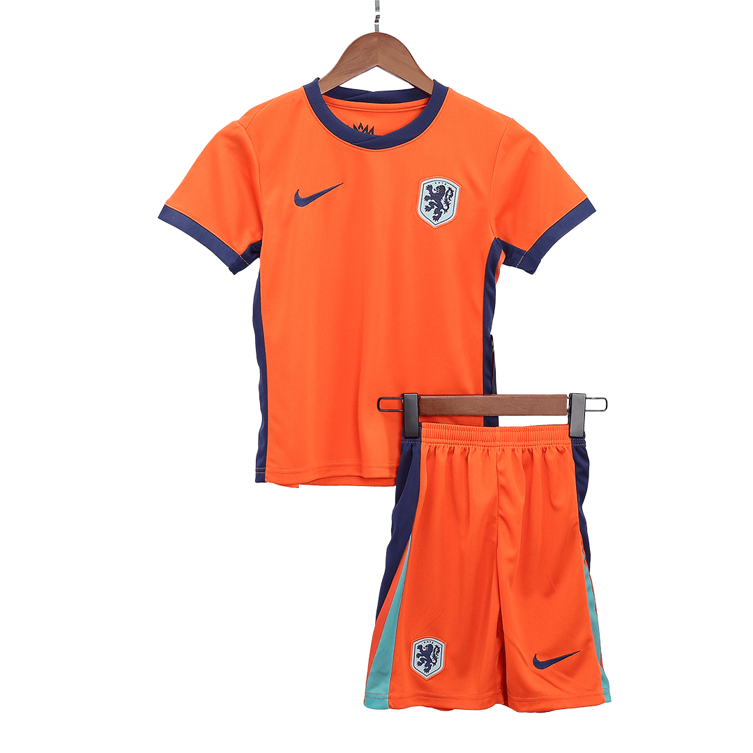 Kid's Netherlands Home Football Shirt Kit(Jersey+Shorts+Socks) Euro 2024