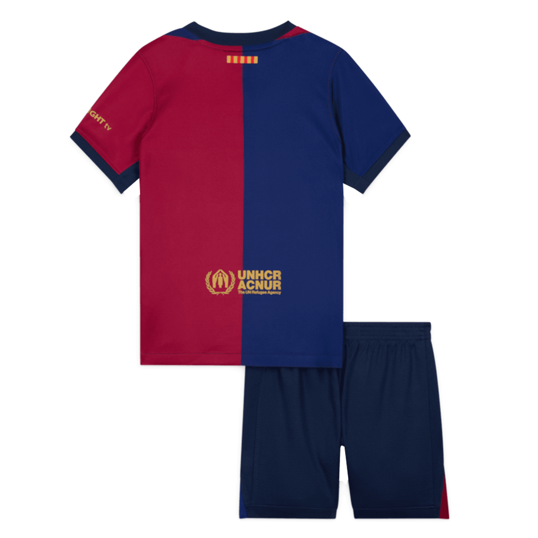 Kids Barcelona Custom Home Football Kits 2024/25