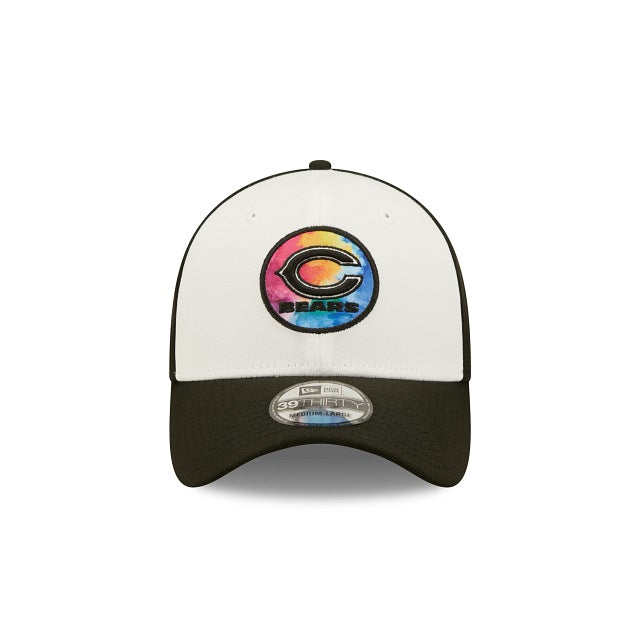Men's Chicago Bears New Era Crucial Catch 2022 NFL Coaches Sideline Primary Logo White/Black 39THIRTY Flex Hat