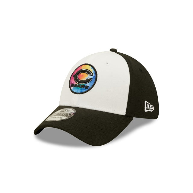 Men's Chicago Bears New Era Crucial Catch 2022 NFL Coaches Sideline Primary Logo White/Black 39THIRTY Flex Hat