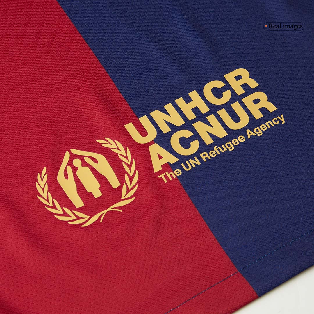 RAPHINHA #11 Barcelona Home Football Shirt 2024/25 Red&Blue - UCL