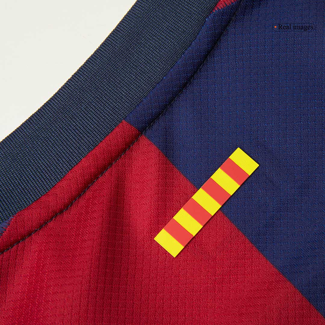 RAPHINHA #11 Barcelona Home Football Shirt 2024/25 Red&Blue - UCL