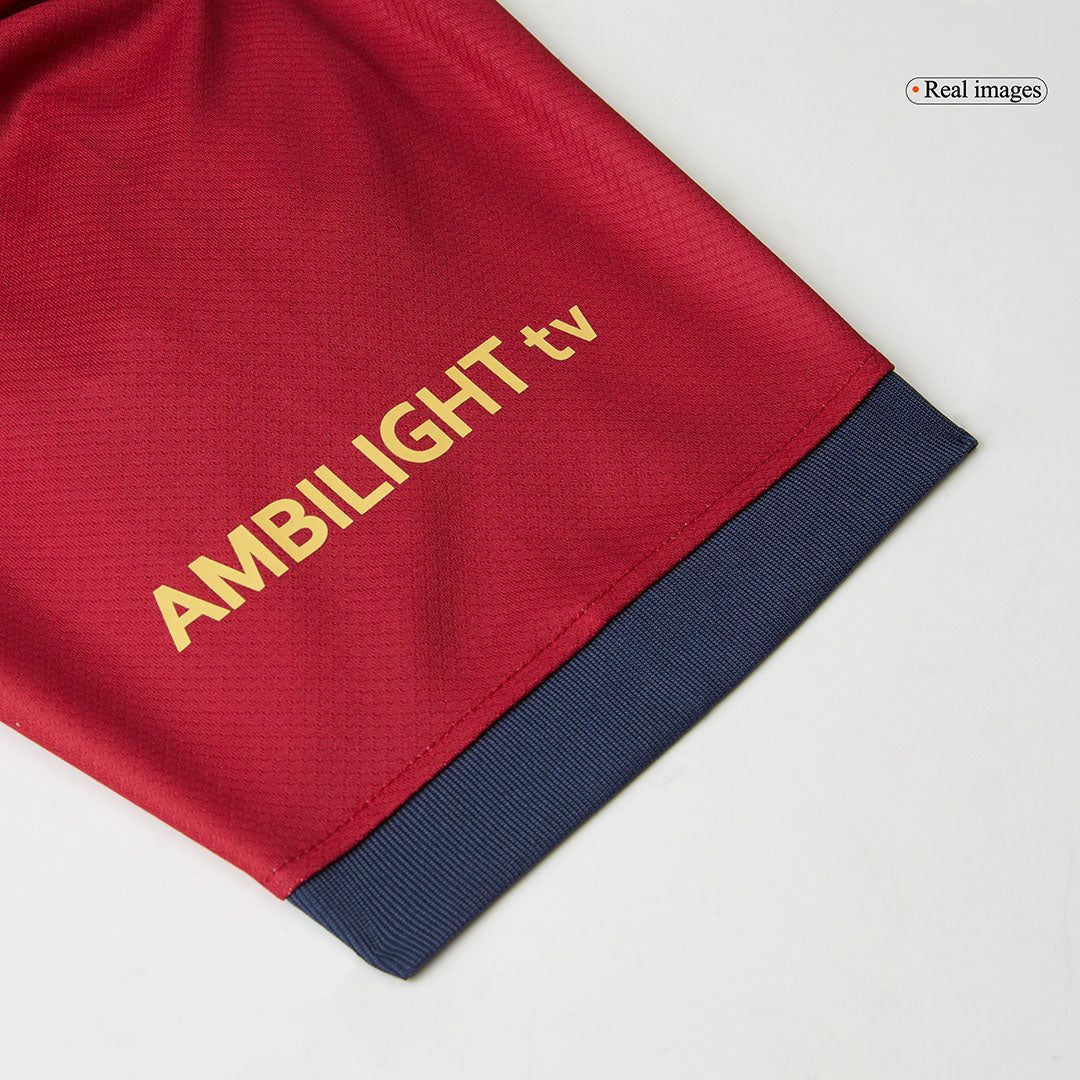 RAPHINHA #11 Barcelona Home Football Shirt 2024/25 Red&Blue - UCL