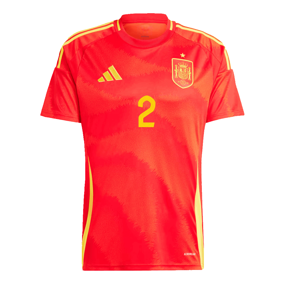 CARVAJAL #2 Spain Home Football Shirt Euro 2024