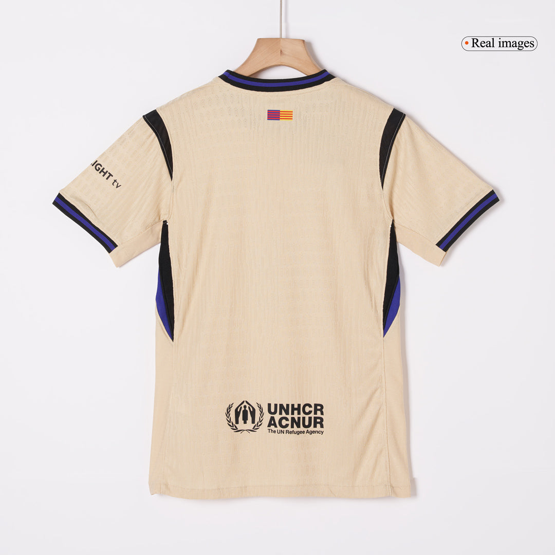 LAMINE YAMAL #10 Player Version Barcelona Away Football Shirt 2025/26 Yellow - UCL