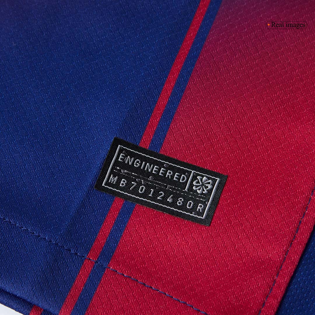 F.DE JONG #21 Barcelona Home Football Shirt 2025/26 Red&Blue - UCL