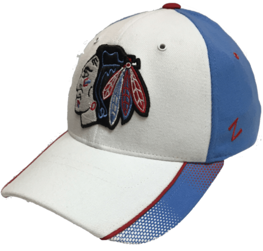 Mens NHL Chicago Blackhawks City Flag Pulsar White/Blue Zephyr Flex Hat