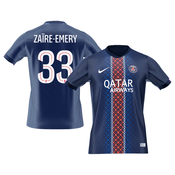 ZAïRE EMERY #33 PSG Home Football Shirt 2025/26