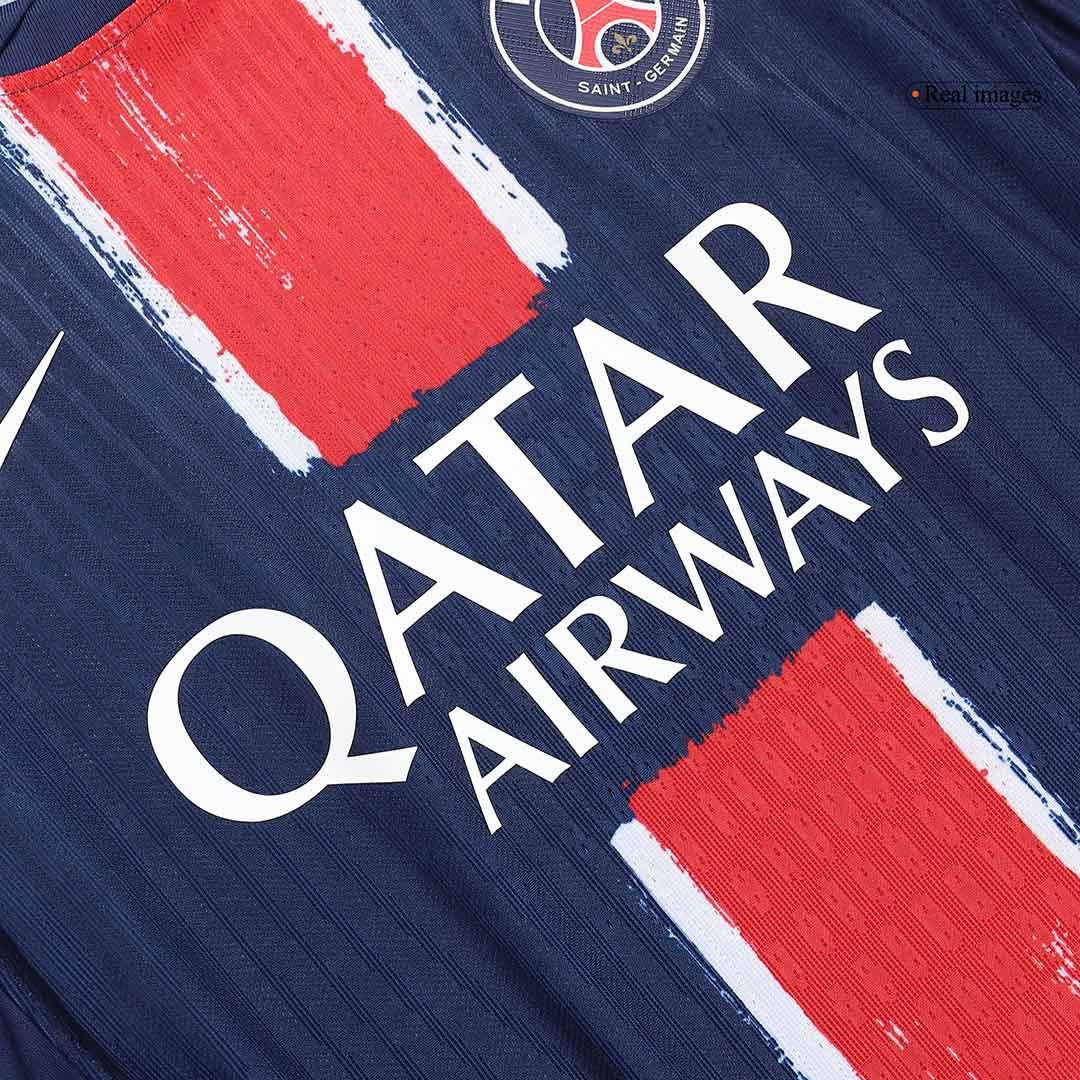 Player Version KVARATSKHELIA #7 PSG Home Football Shirt 2024/25 Navy - UCL