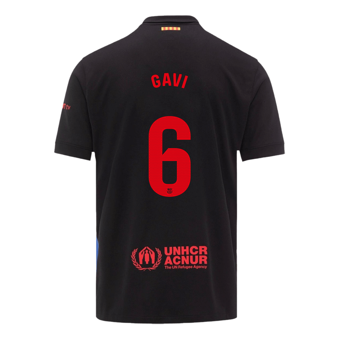 GAVI #6 Barcelona Away Football Shirt 2024/25  - Spotify Logo Without Text
