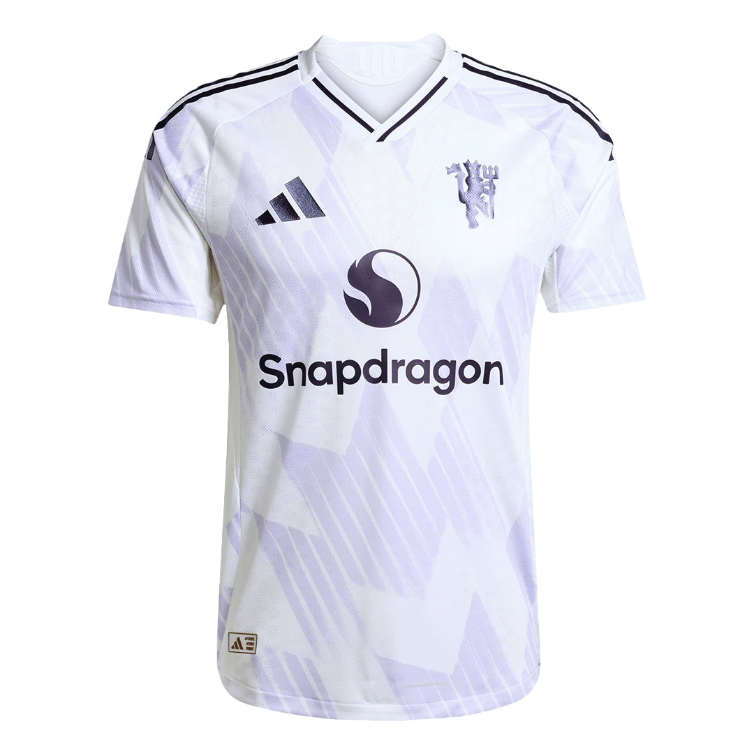Player Version B.FERNANDES #8 Manchester United Away Football Shirt 2025/26 White