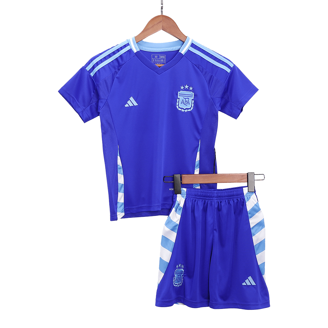 Kid's Argentina Away Football Shirt Kit(Jersey+Shorts) 2024
