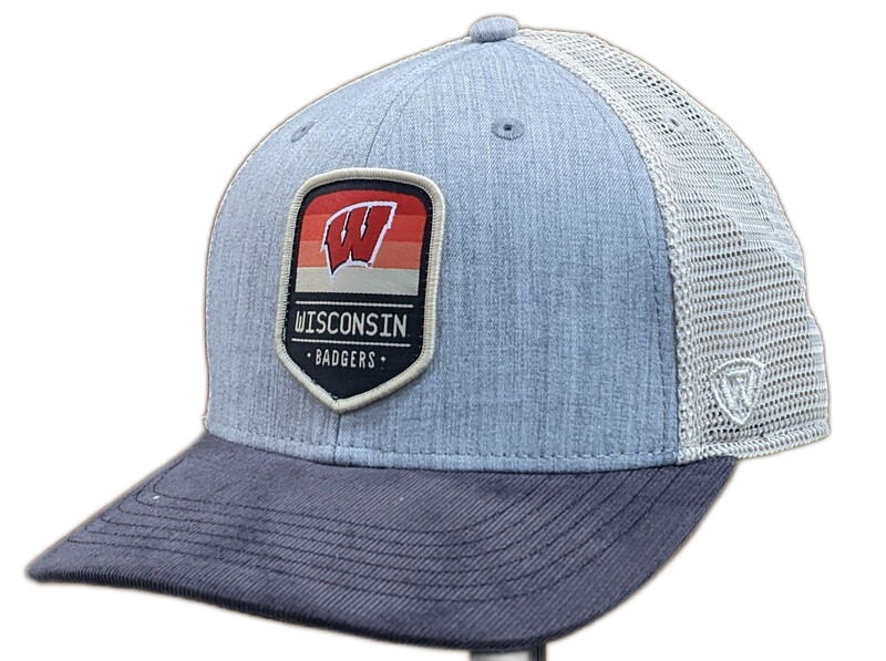 Wisconsin Badgers Steel Heather Trucker Adjustable Top of the World Hat