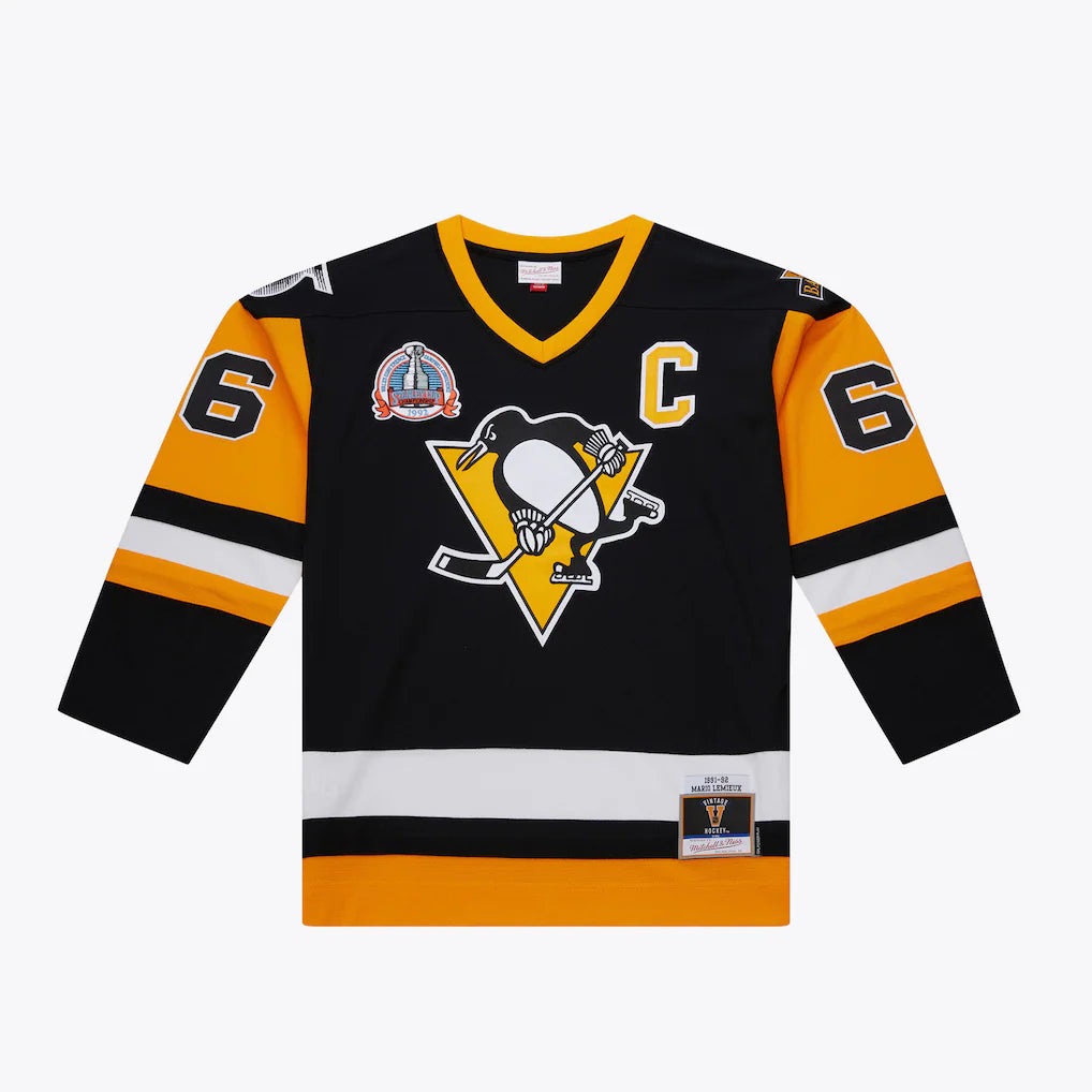 Men's Mario Lemieux Pittsburgh Penguins 1991-92 Black Power Play Player Jersey