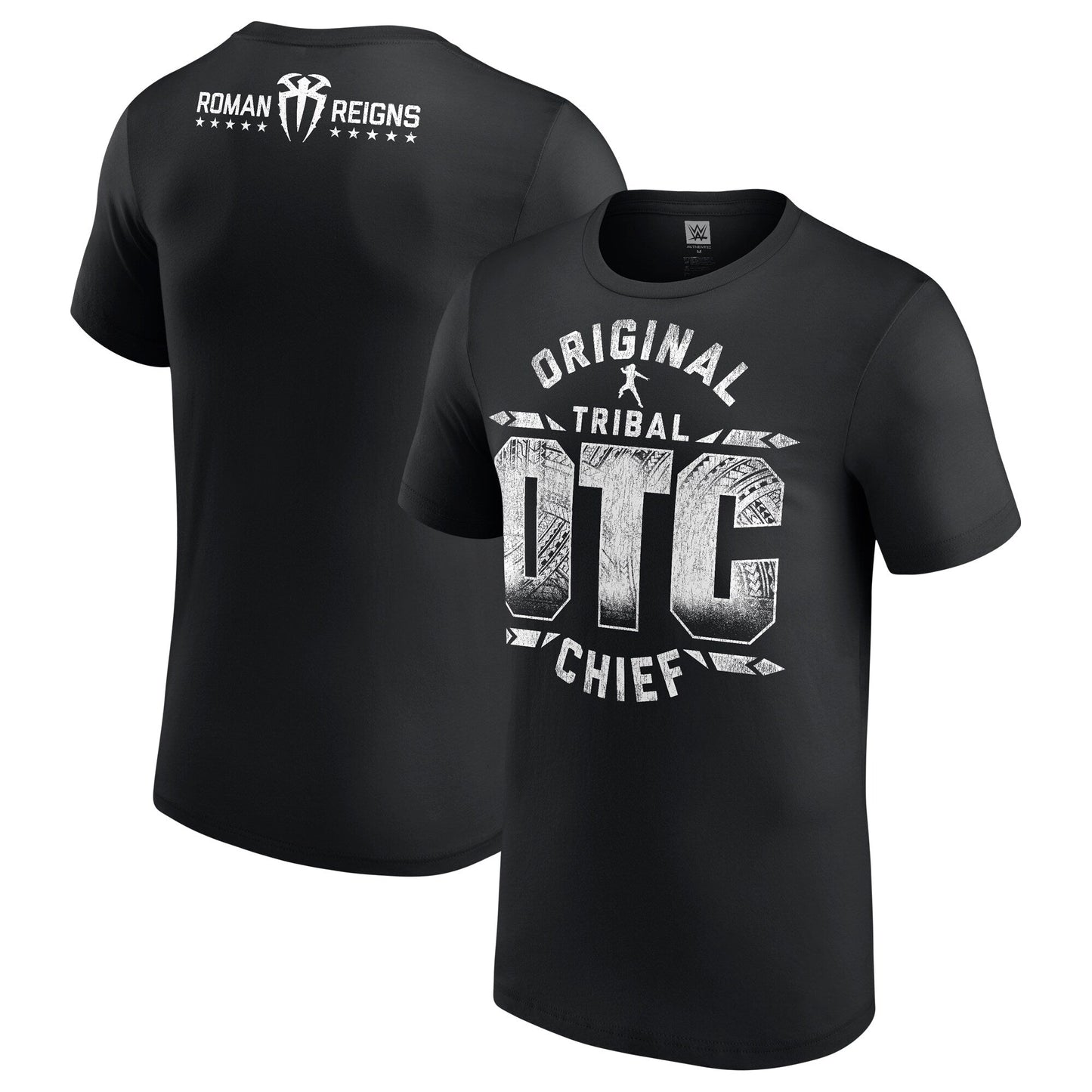 Men's WWE Roman Reigns OTC 10 Star Black T-Shirt