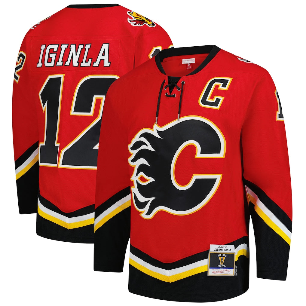 Men's Jerome Iginla Calgary Flames Red Mitchell & Ness Power Play Jersey