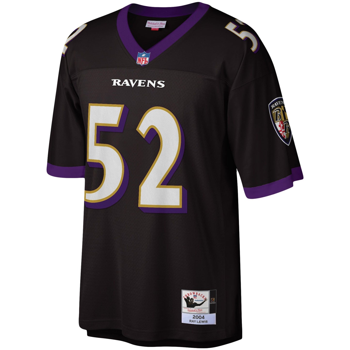 Men's Mitchell & Ness Ray Lewis Black Baltimore Ravens 2004 Legacy Replica Jersey